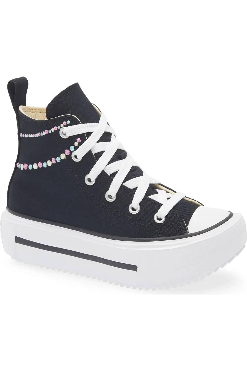 Кеды детские на платформе Chuck Taylor All Star Lift Converse, Black/Orchid/White
