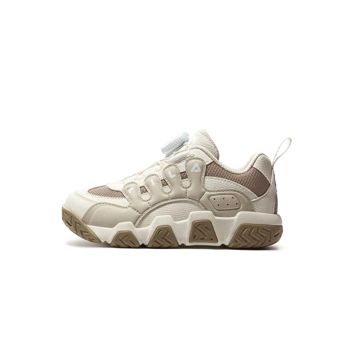 Детские кроссовки для мальчиков с низким верхом FILA KIDS Heritage FHT, Цвет Milk White Scroll Brown