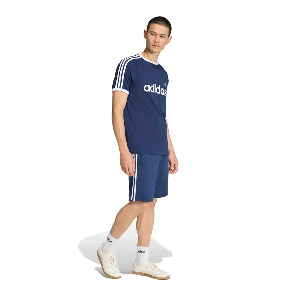 Футболка с коротким рукавом 3 Stripes Slim Ringer Adidas Originals, синий — фото 4