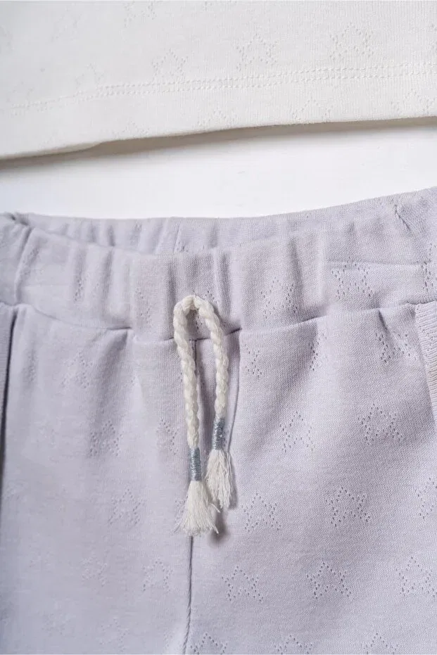 Детский комплект футболки и шорт с коротким рукавом Babycosy Organic Wear, Gray — фото 3