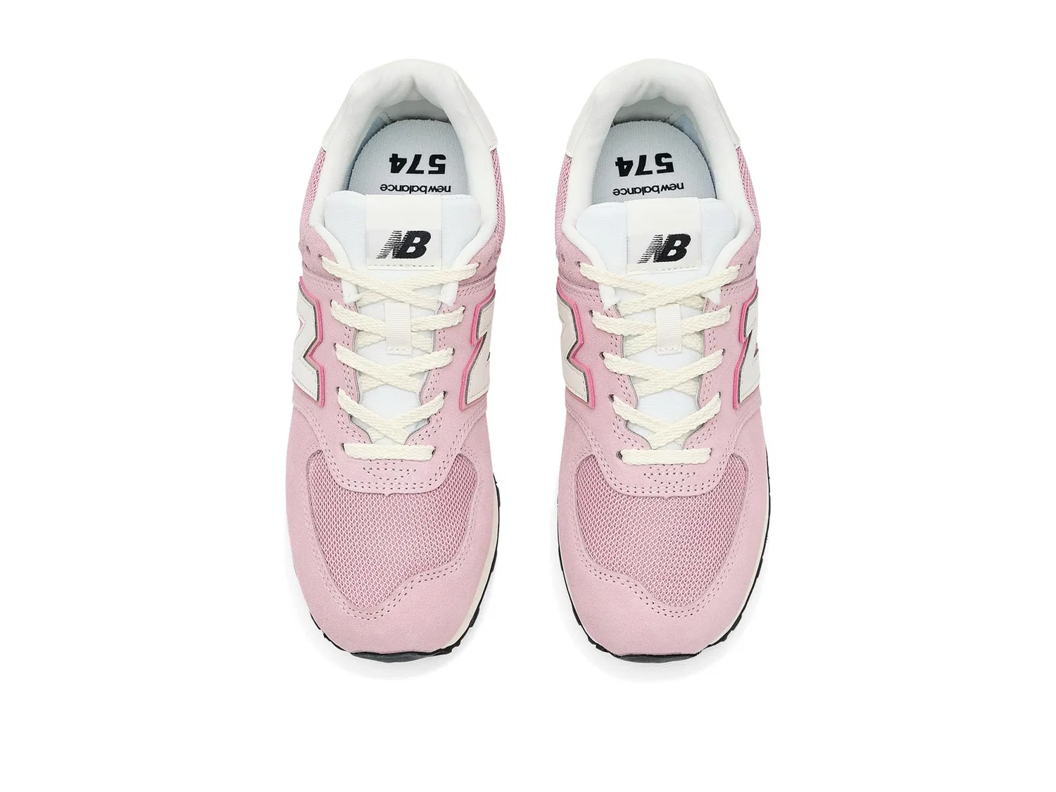 Кроссовки 574 Lace (для больших детей) New Balance Kids, Pink Chalk/Sea Salt — фото 3