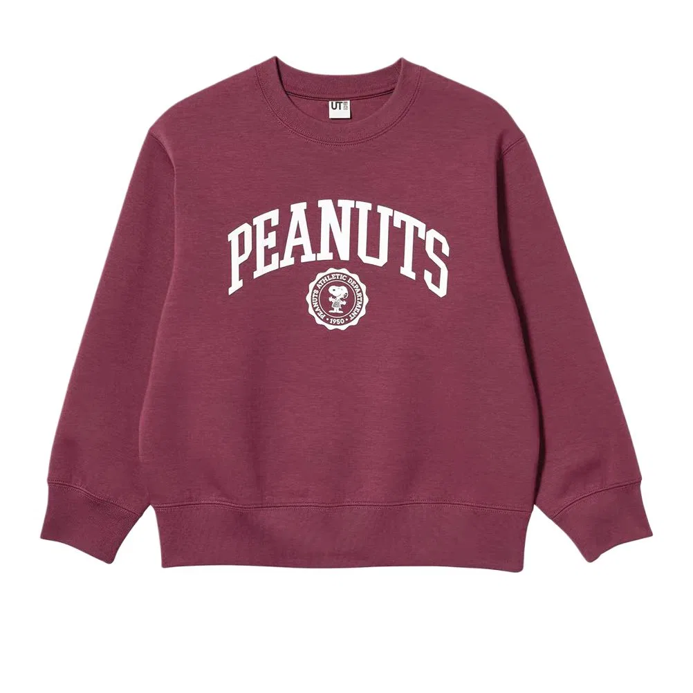 Детский свитшот с круглым вырезом UNIQLO, Dark Red
