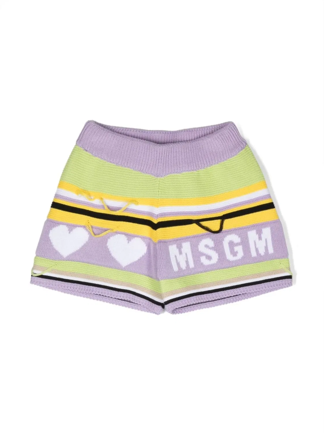 Шорты с интарсией MSGM, фиолетовый