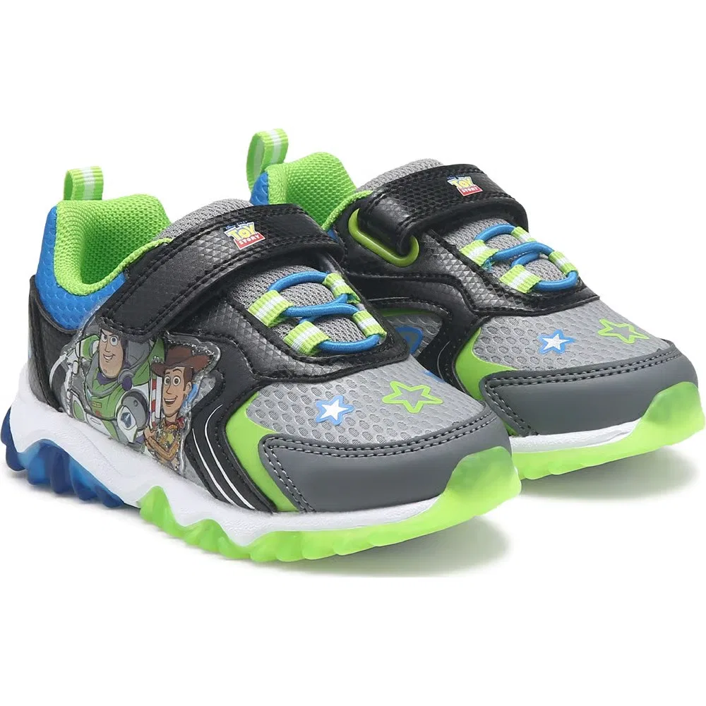 Детские светящиеся кроссовки Toy Story, Green/Blue/Grey