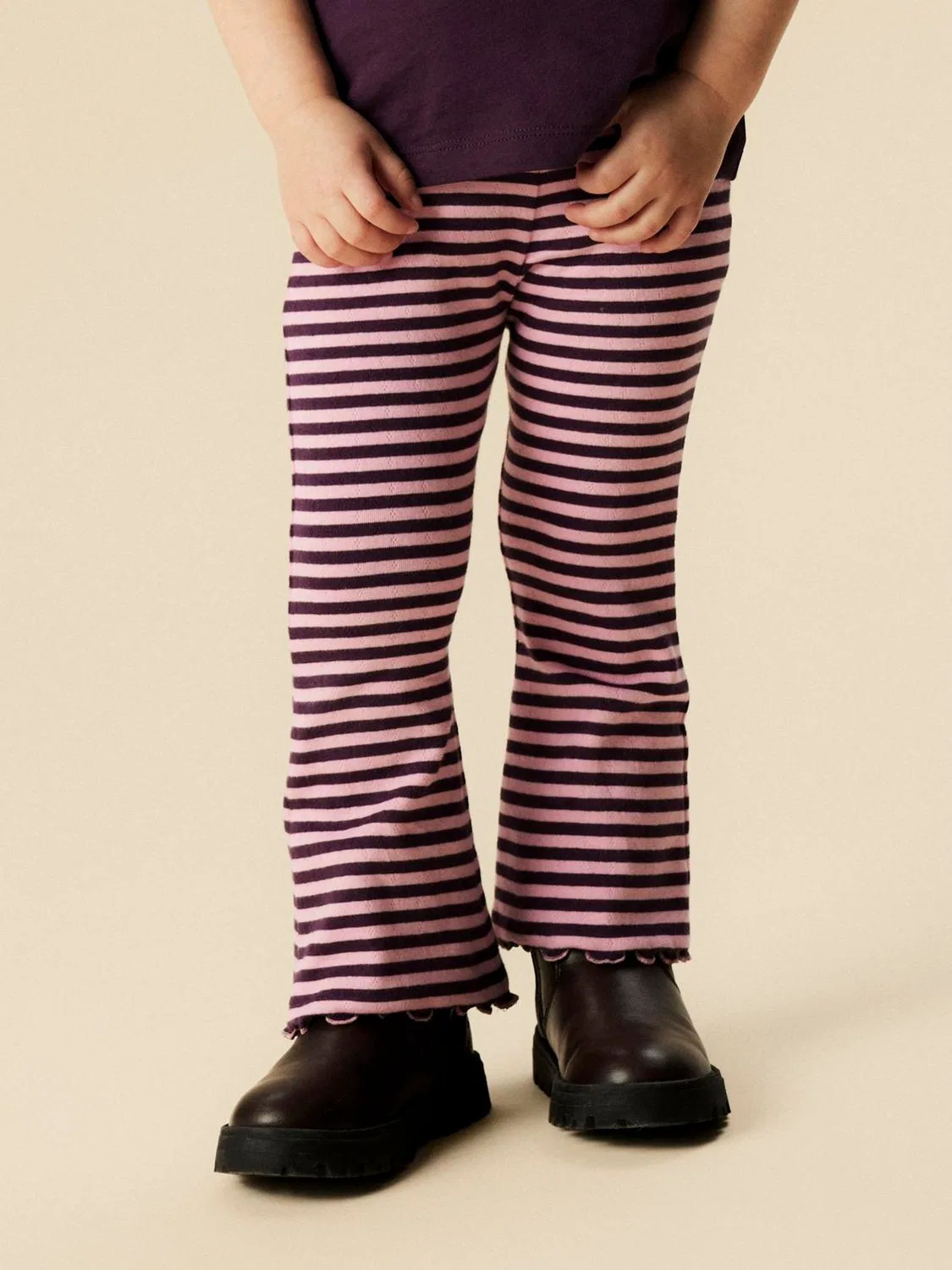 Леггинсы с ребристой структурой Name It Purple