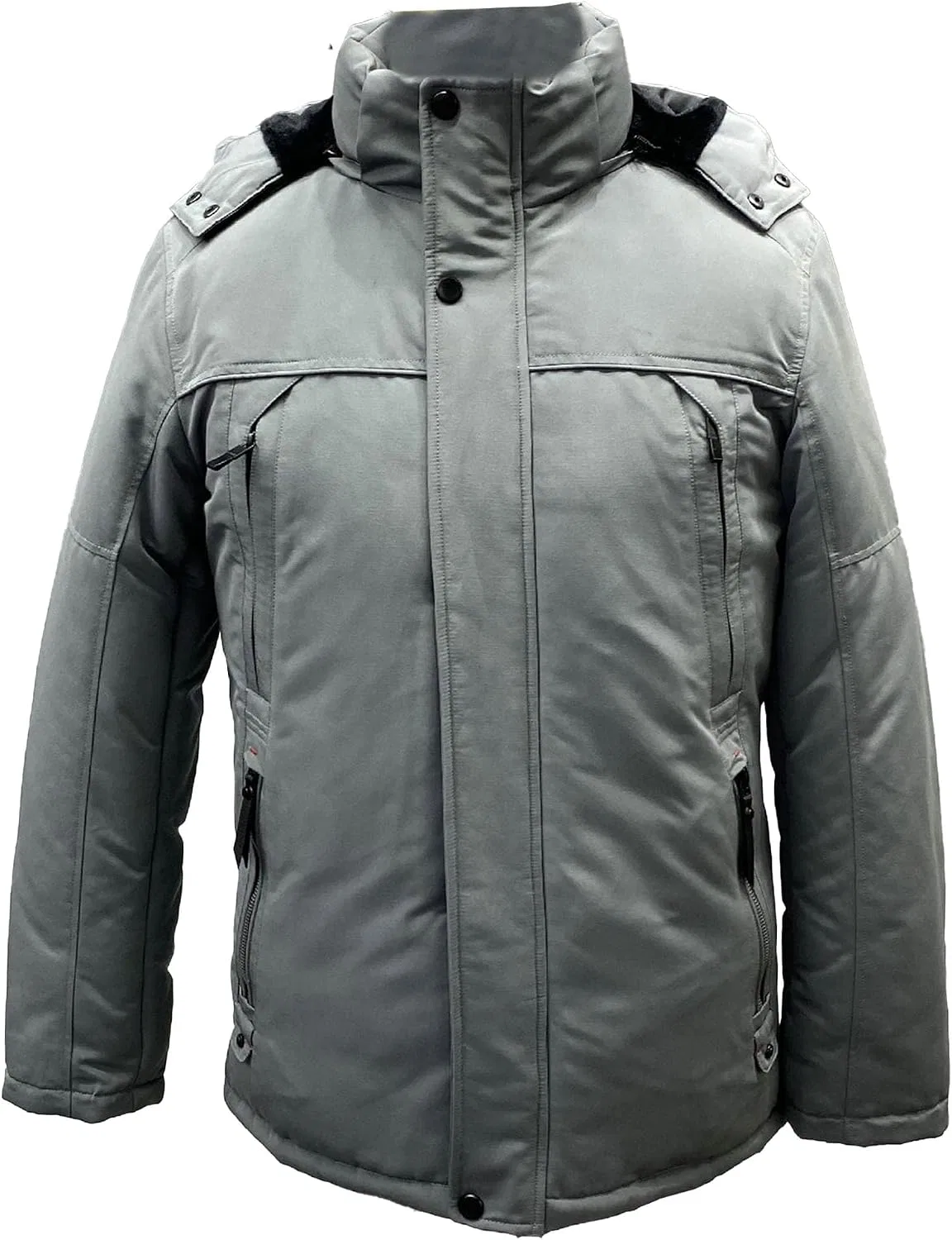 Мужское пальто из шерстяной смеси, Water-Resistant Parka Jacket, серый