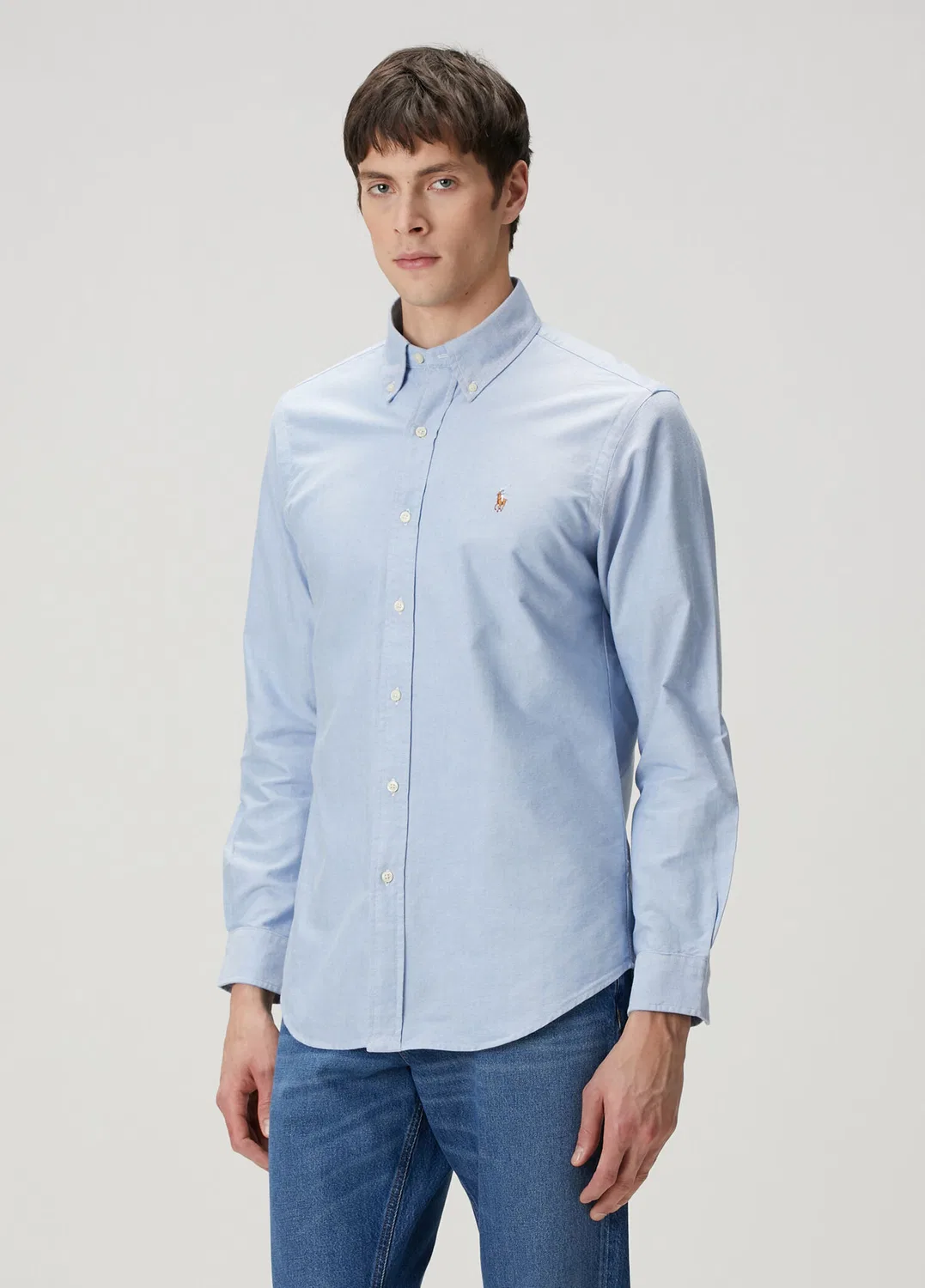 Рубашка Polo Ralph Lauren, mavi — фото 3