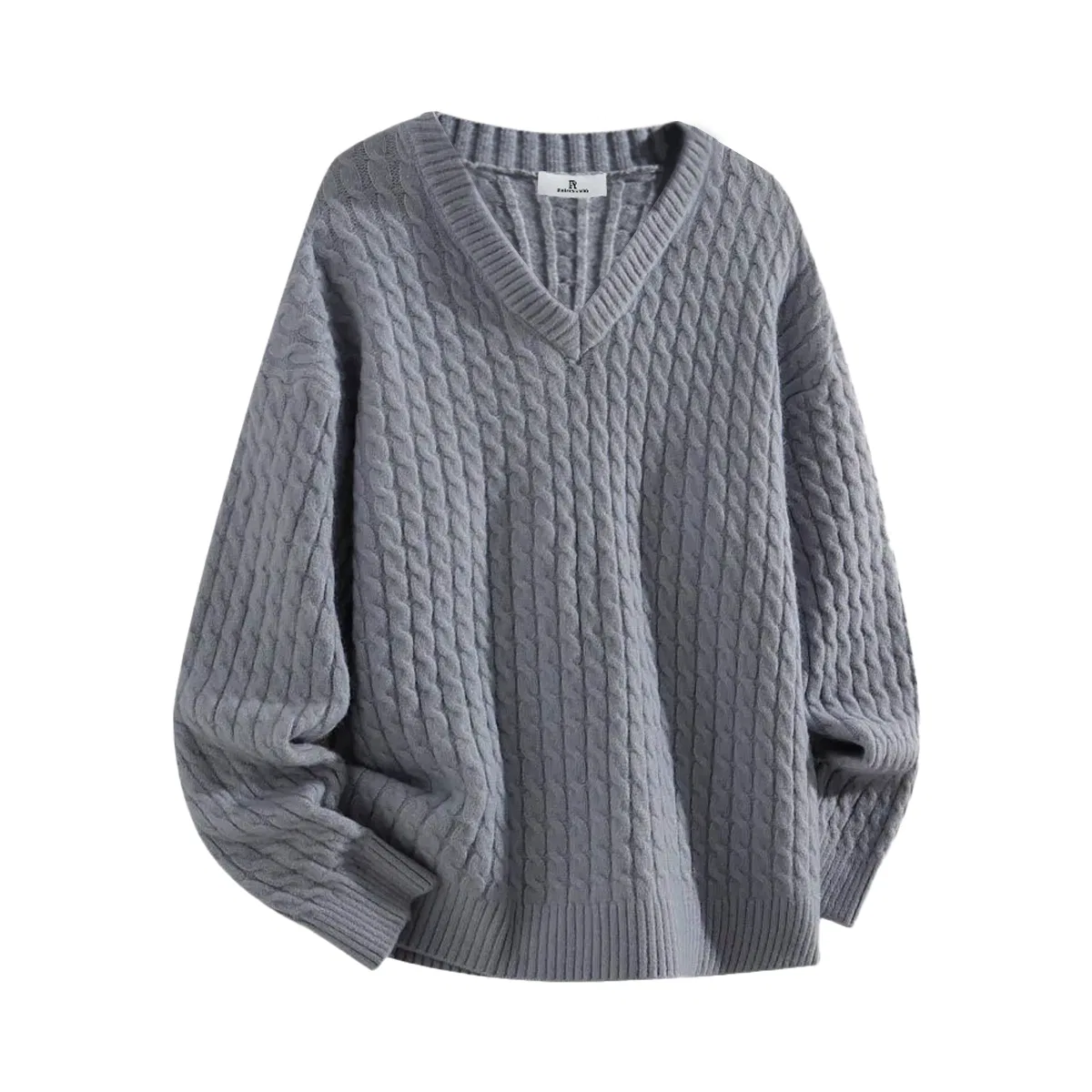 Детский свитер с отложным воротником и модным кроем Mock Two Piece, PAL ONGACO, Gray