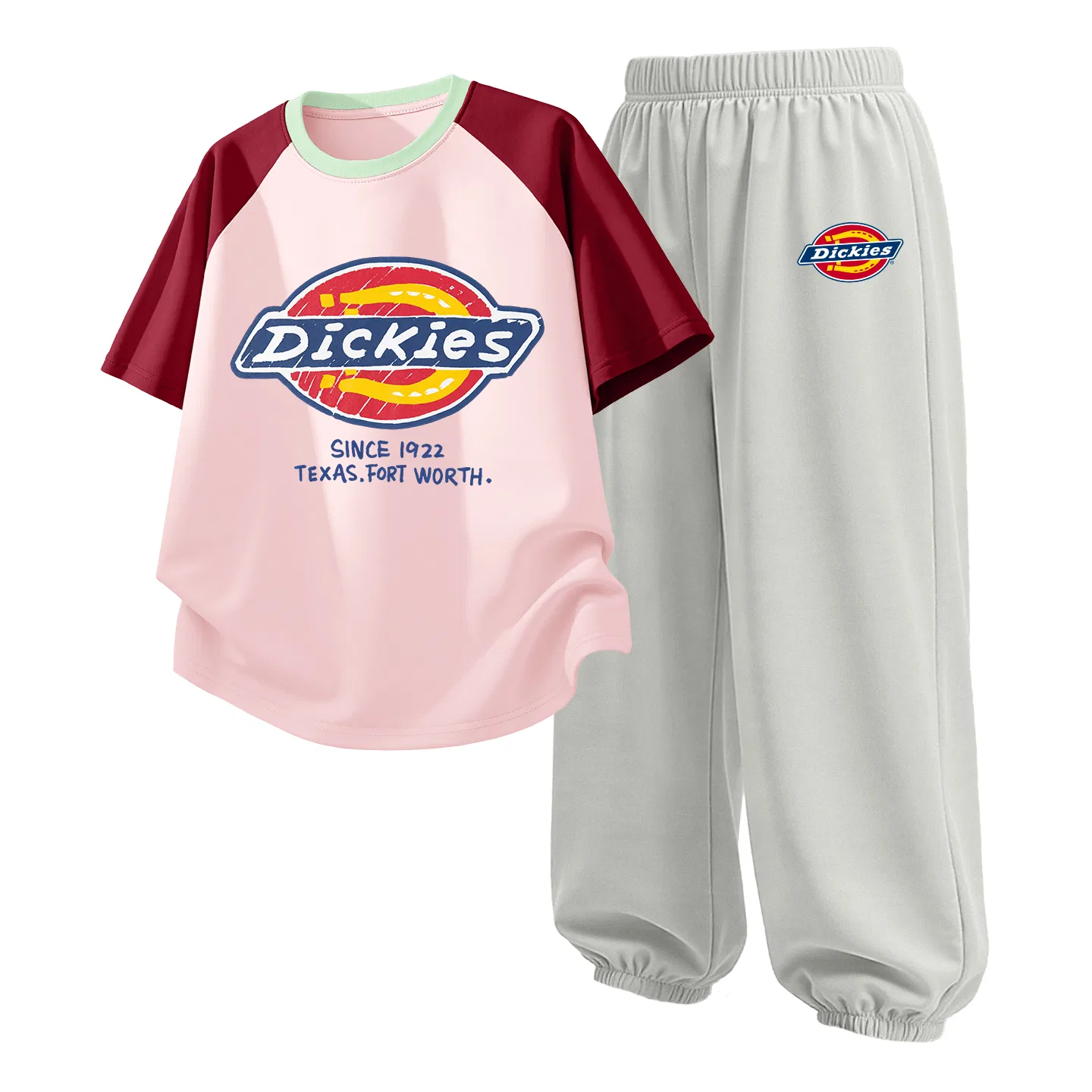 Детский спортивный комплект из 2 предметов Dickies, S Wax Label Red Pink+S Label K Glacier Gray