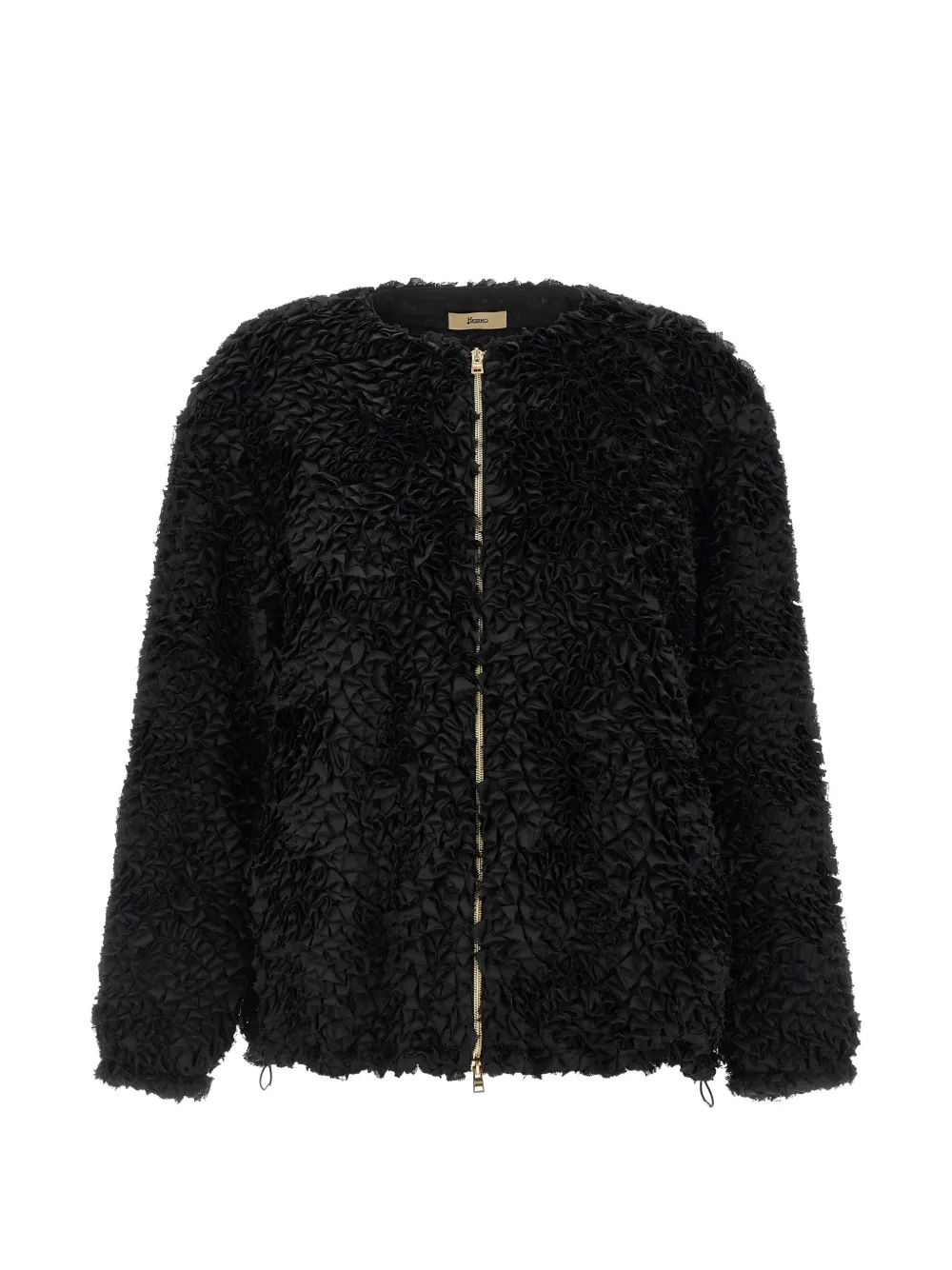 

Жакет с оборками и длинными рукавами Herno, черный