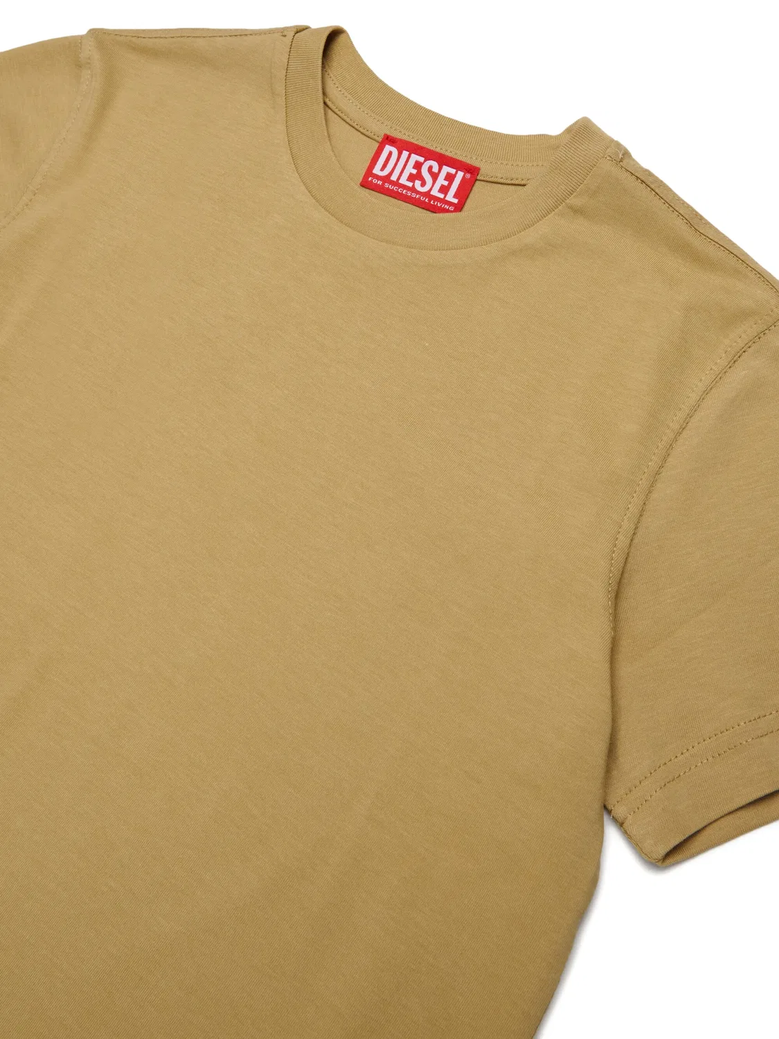Футболка с логотипом Diesel Kids, нейтральные цвета — фото 3