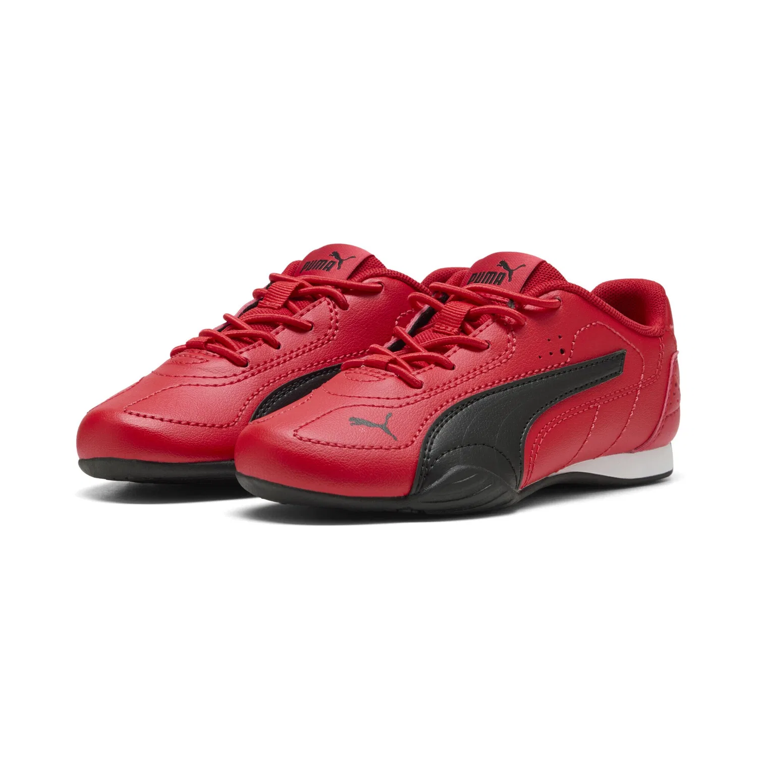 Детские кроссовки с эластичными шнурками PUMA, For All Time Red Black