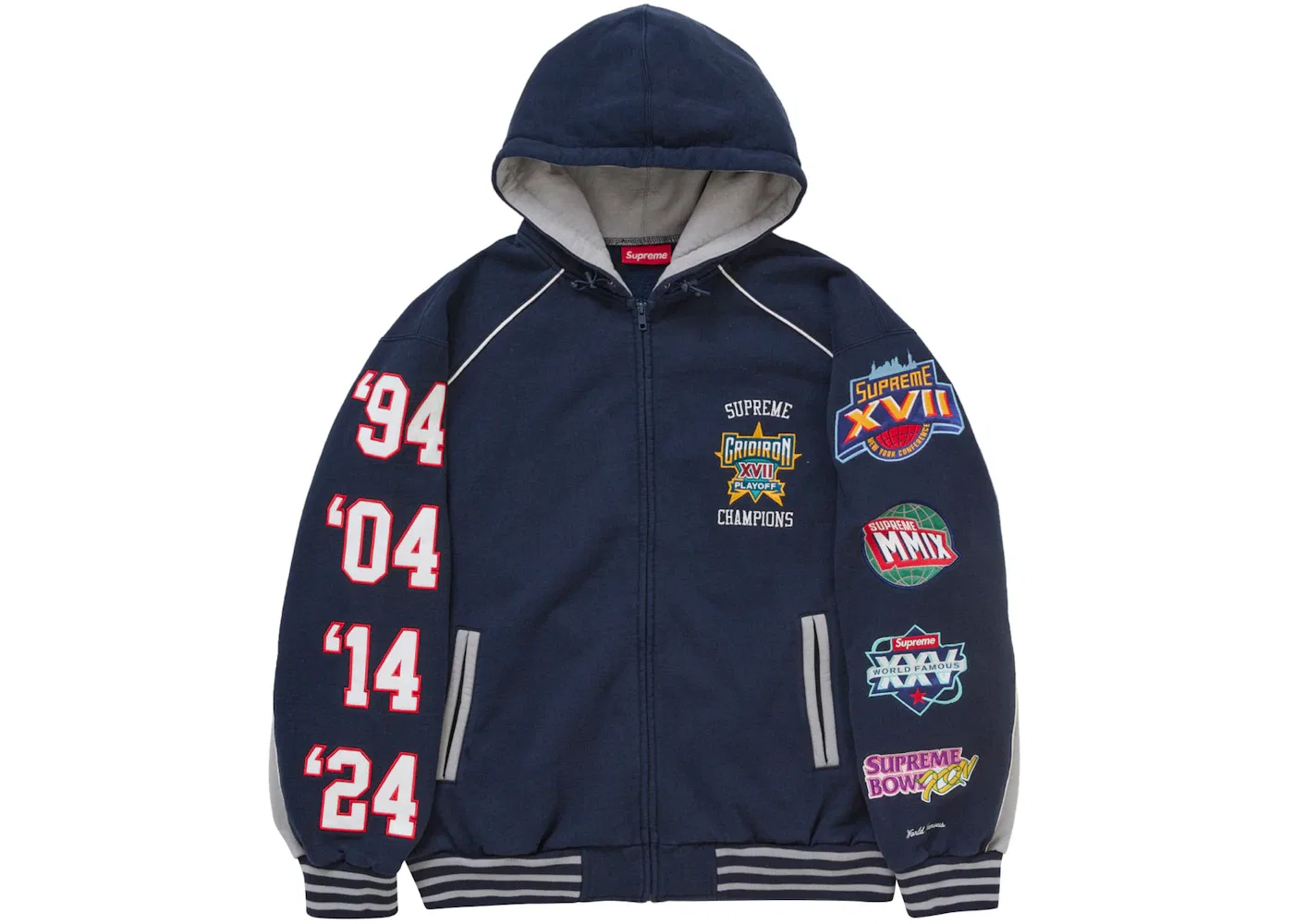 Мужская худи на молнии Playoffs Supreme, Navy
