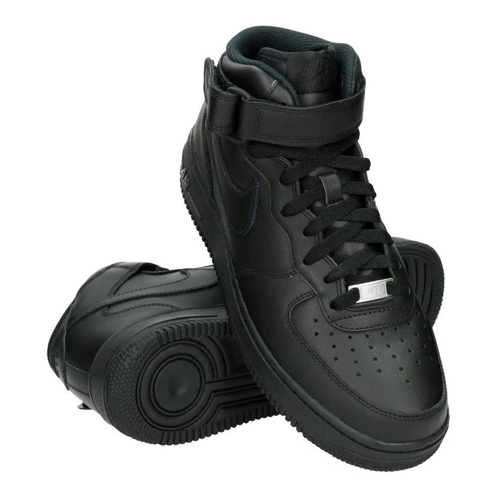 Детские кроссовки для мальчиков и девочек с принтом Air Force 1 Mid '07' NIKE, Black — фото 2