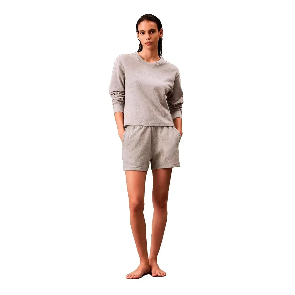 Женский хлопковый свитшот Calvin klein, Grey — фото 4