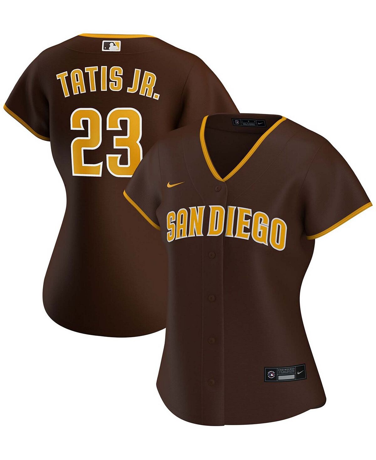 

Женская футболка fernando tatis jr. brown san diego padres road replica player джерси Nike, коричневый