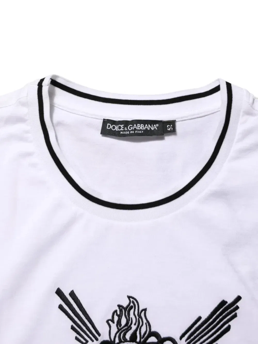 Футболка Sacred Heart с графичным принтом DOLCE & GABBANA, белый — фото 3