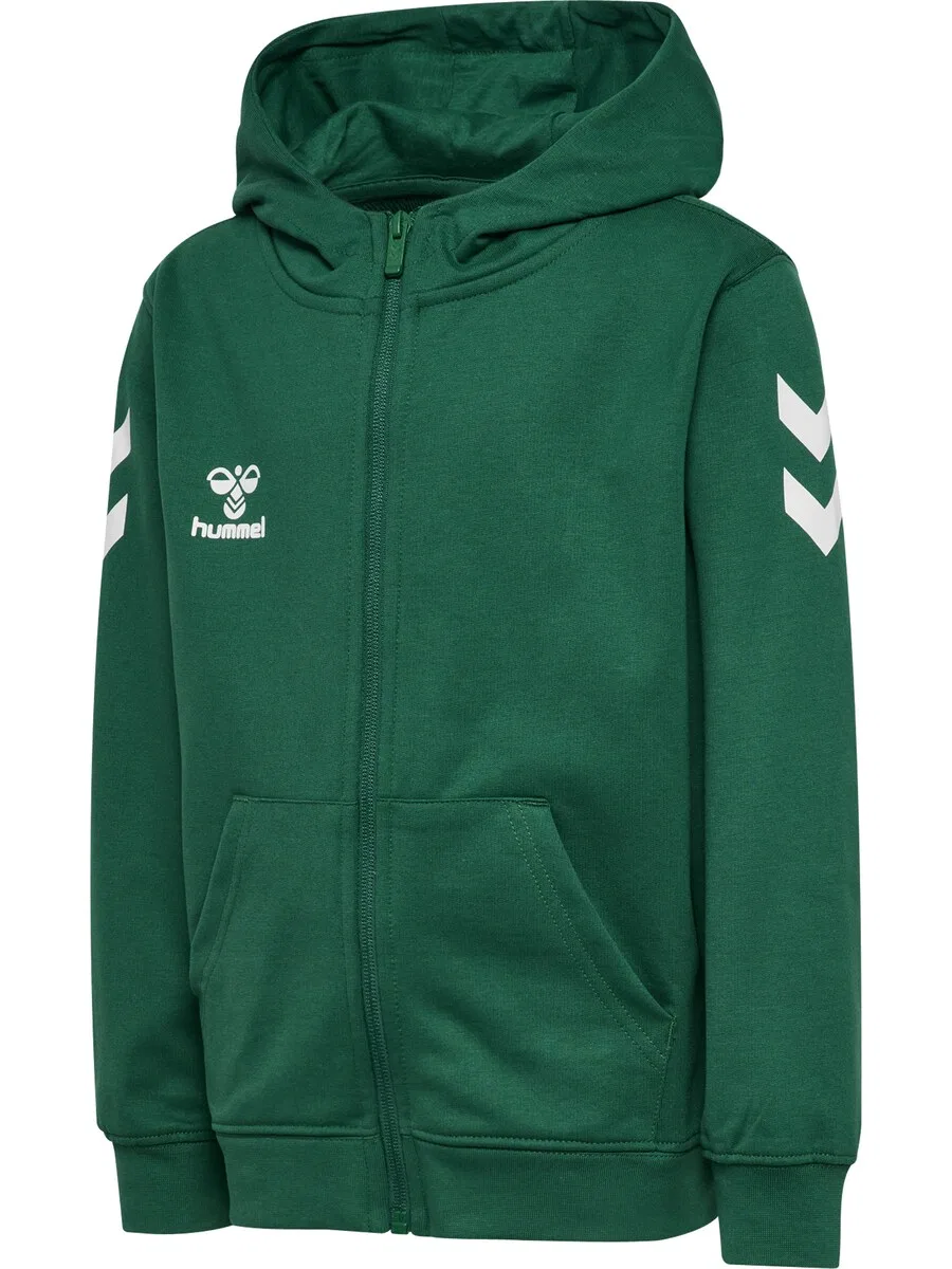 Толстовка на молнии Hummel Athletic темно-зеленого цвета — фото 3