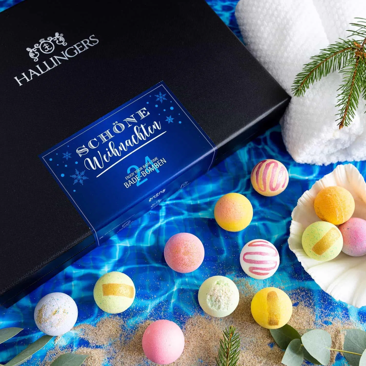 Набор бомбочек для ванны, 24 шт, Hallingers, Beautiful Christmas — фото 2