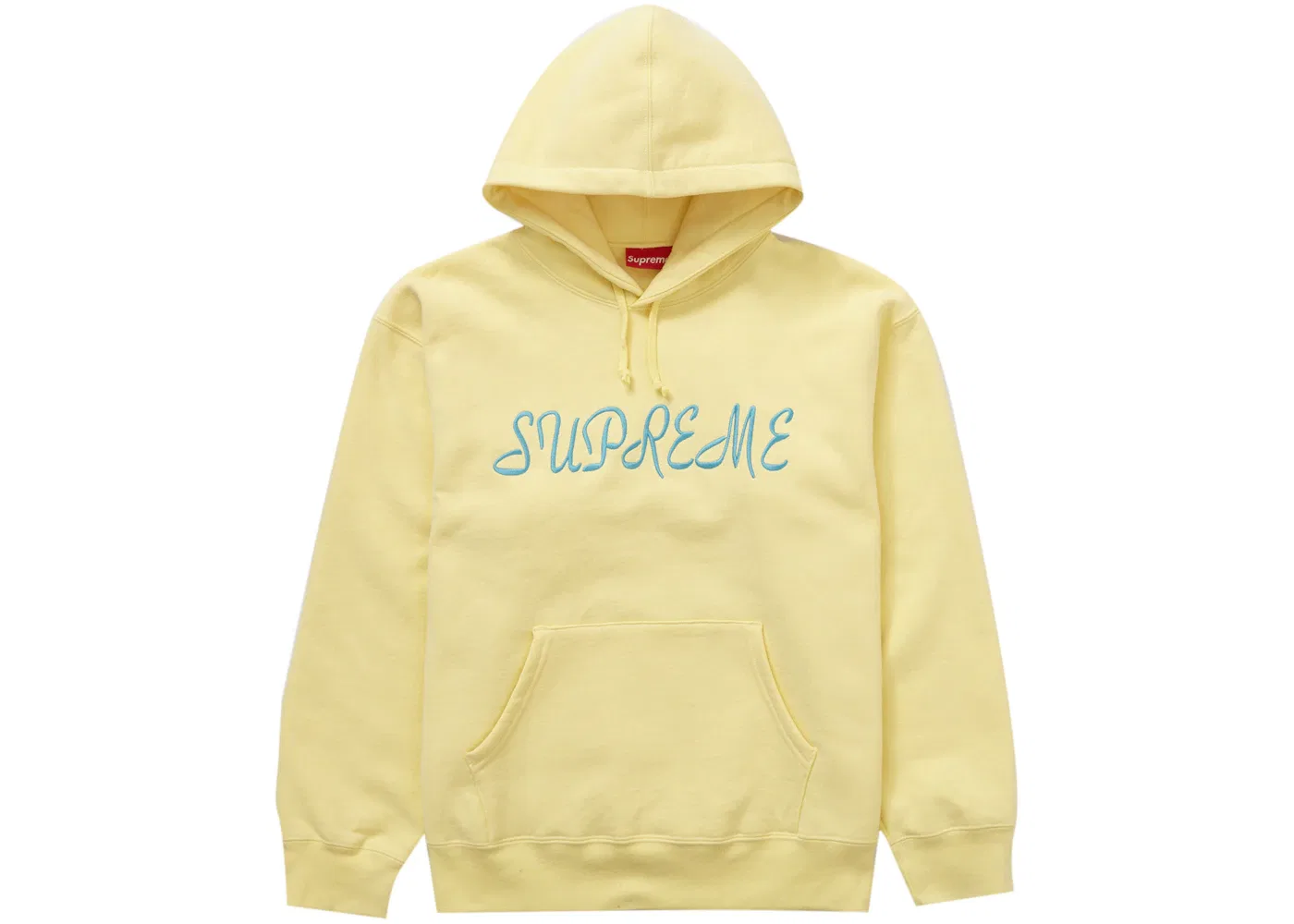 Мужской худи с капюшоном Supreme Script, Light Yellow