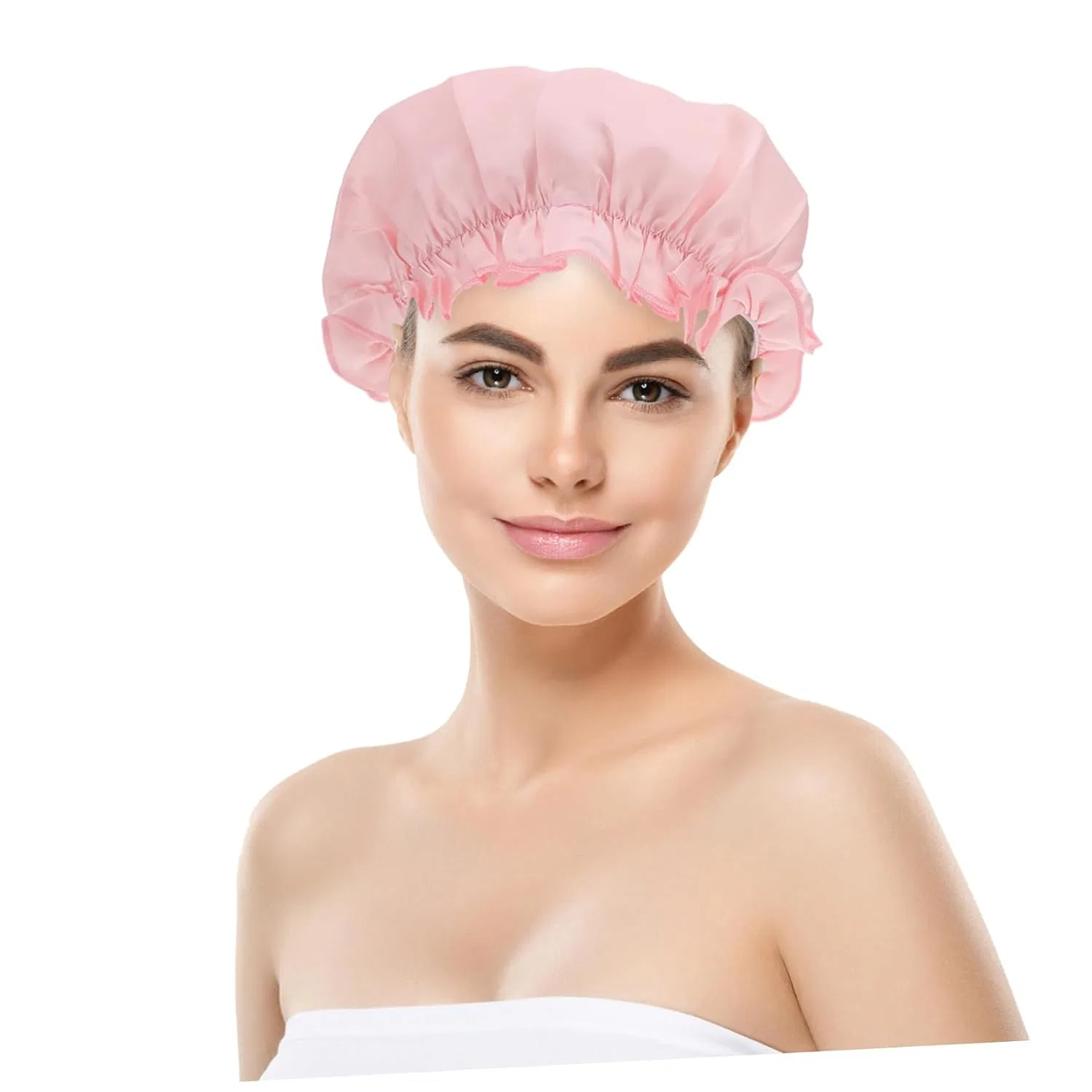 Набор шапочек для душа из сатина, Healvian, 15 шт, 29x28 см, Хаки — фото 4