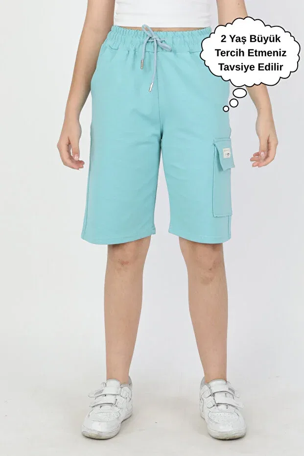 Детские шорты для девочек хлопковые Asyakids Club, Turquoise