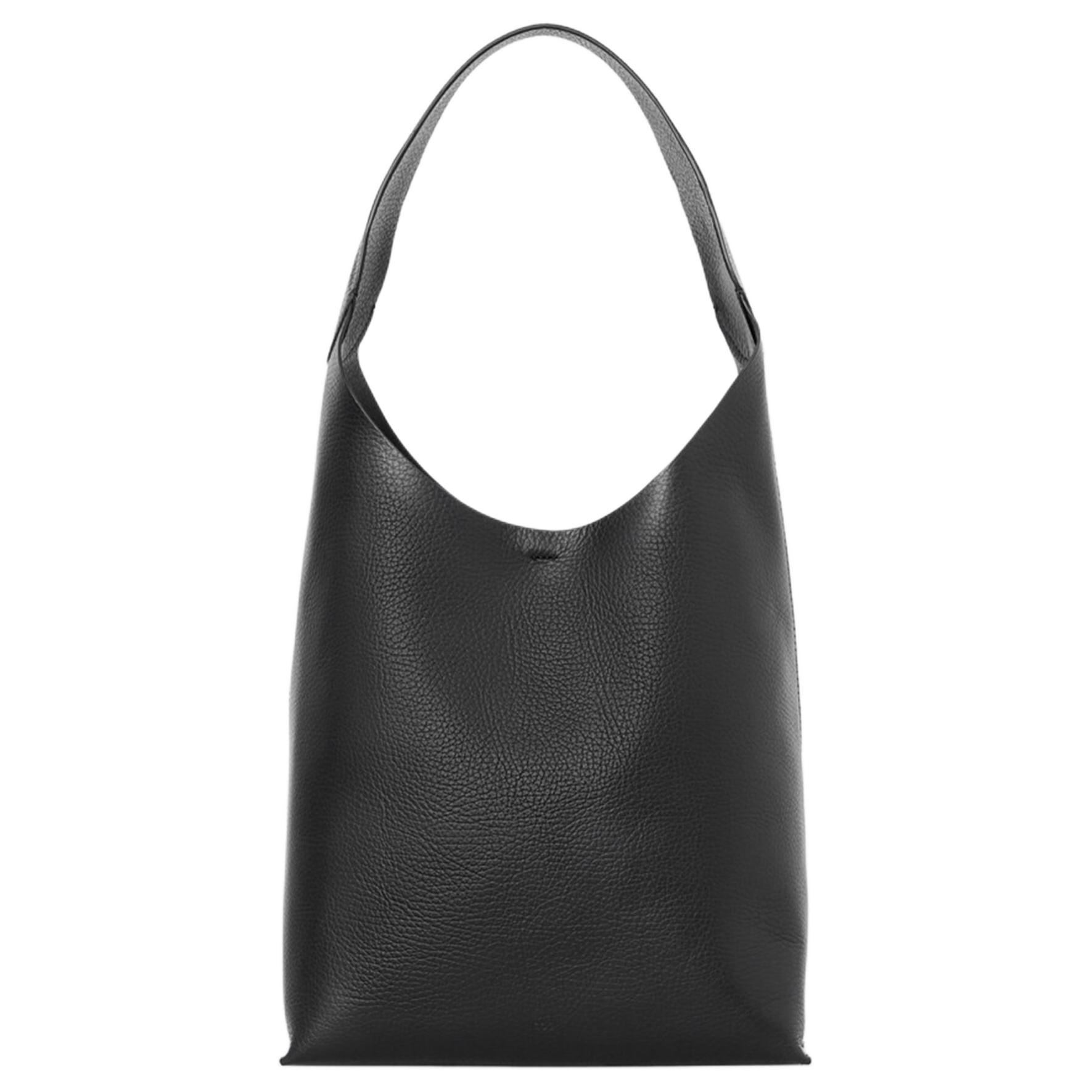 

COS Кожаная сумка через плечо мини женская черная