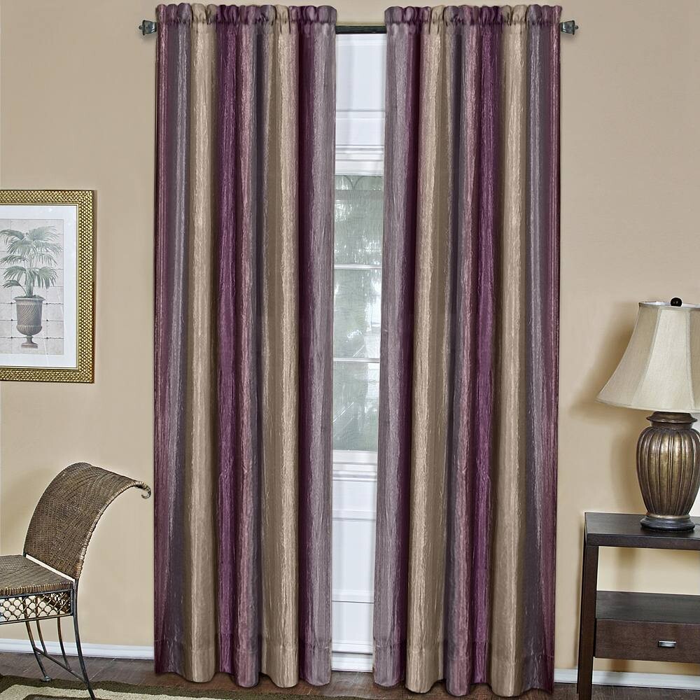 

Goodgram Royal Ombre Crushed Semi Sheer 63 в паре длинных шторных панелей, цвет Aubergine