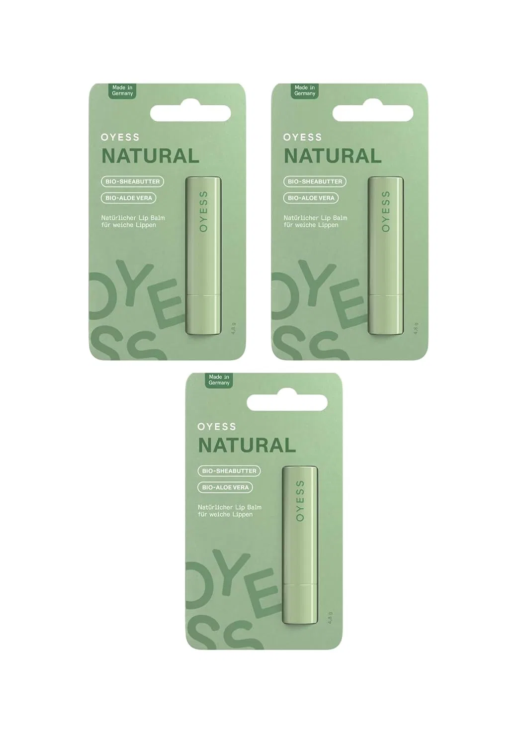 Набор бальзамов для губ «Natural» 3 шт. от OYESS Oyess