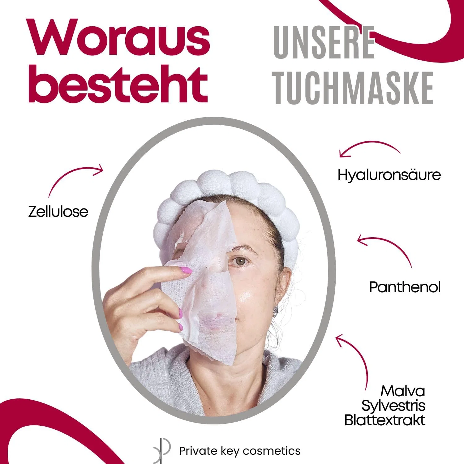Тканевая маска Private Key Cosmetics — Антивозрастная с пантенолом и гиалуроновой кислотой, . по, 15 мл — фото 4
