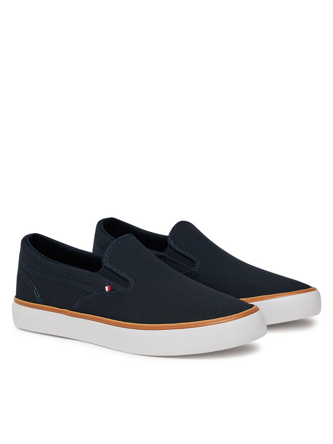 Тканевые кроссовки Th Hi Vulc Core Low Ii Slipon FM0FM05514 Tommy Hilfiger, синий — фото 2