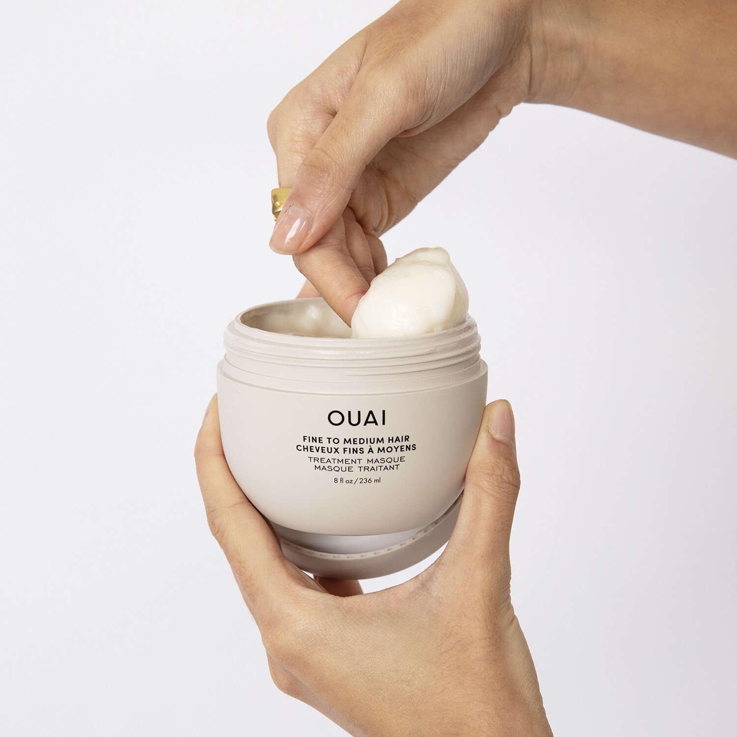 Средство для ухода за тонкими/средними волосами - маска для волос Ouai, 100 ml — фото 4