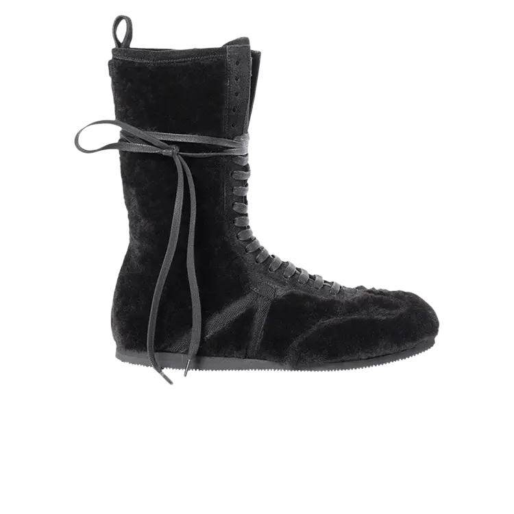Кроссовки Ann Demeulemeester Wmns Fides Soft High-Top Boxing Sneaker, Shearling Dark Brown