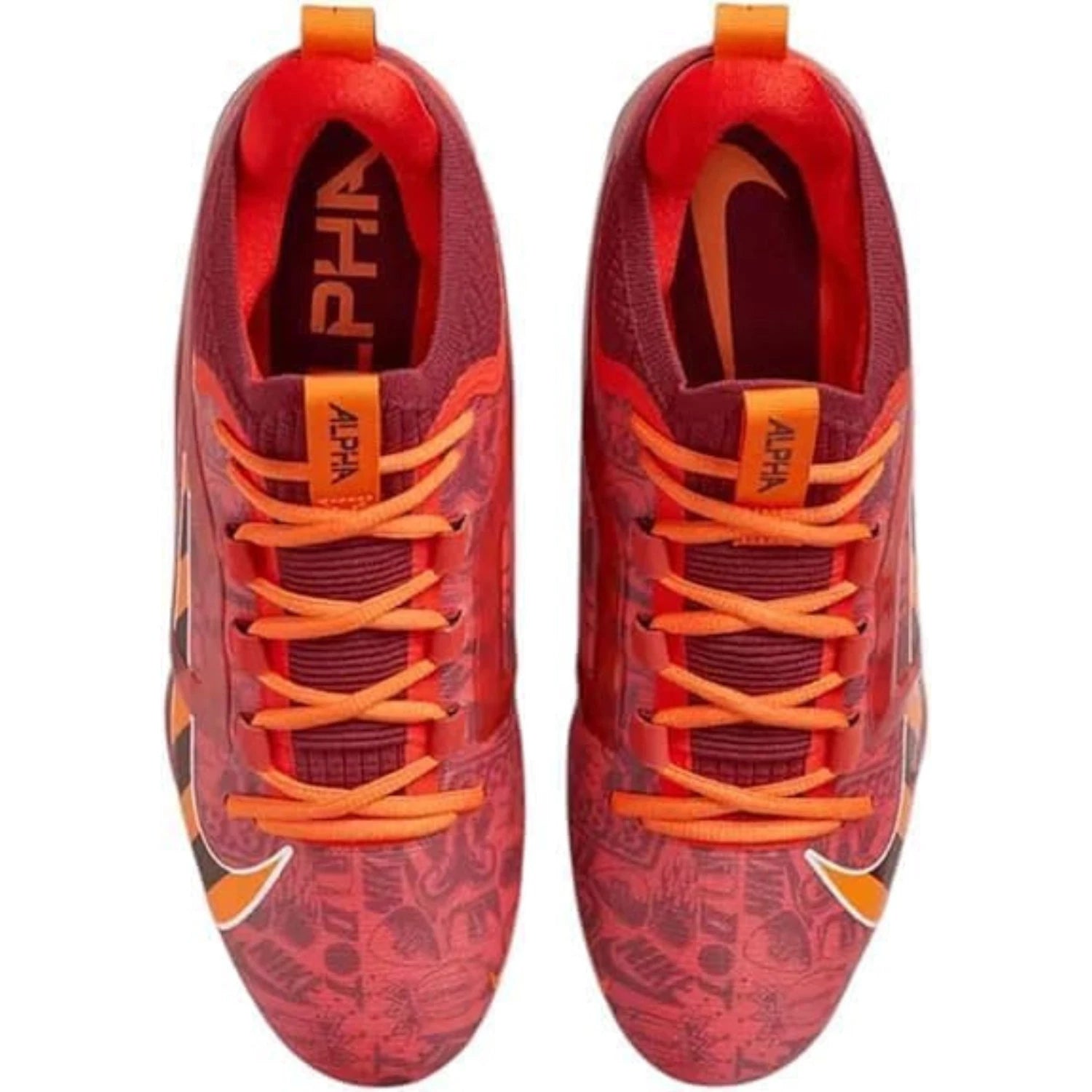 Мужские футбольные бутсы Nike Alpha Menace 4 Elite NRG FQ4046-600, красно-черные, GBNC1518 — фото 4