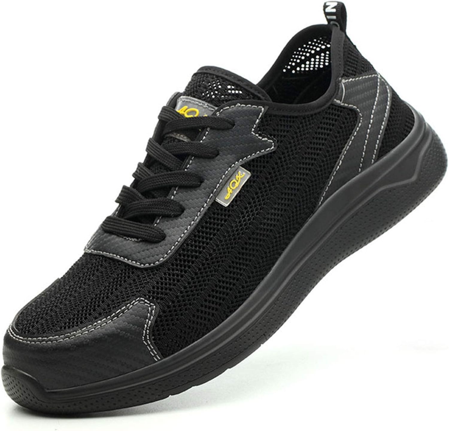 

Кроссовки с стальным носком для мужчин и женщин, неразрушаемые, легкие, устойчивые к проколам, рабочая обувь (Цвет: черный, Размер: 8 US) Hisxus