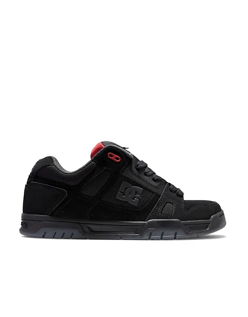 

Кроссовки DC Shoes Stag из кожи черного/серого/красного цвета