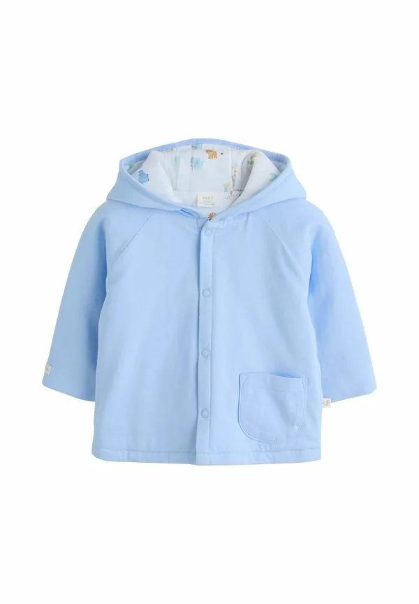 Короткое пальто с капюшоном стандартного кроя Next, Blue Jersey
