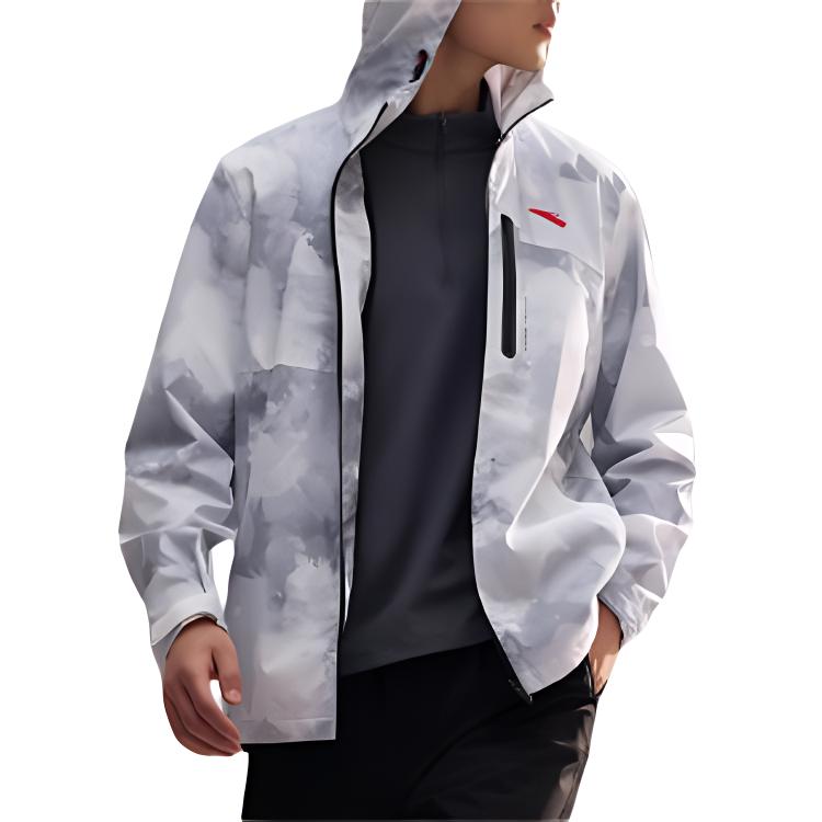 

ANTA Куртка мужская чисто белая с принтом по всей поверхности, Pure White/All over Print