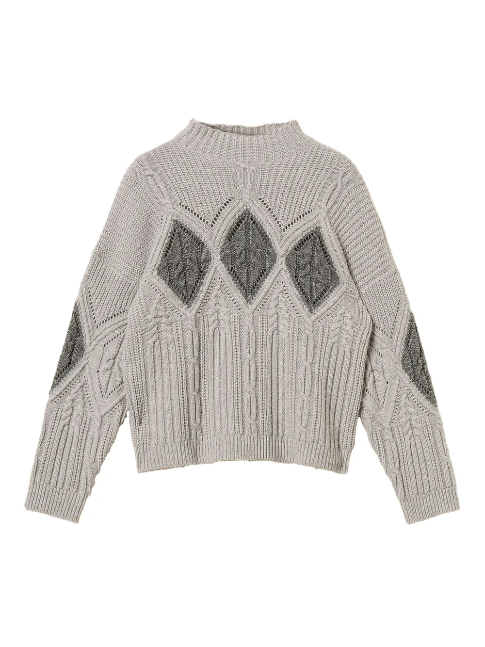 

Джемпер фактурной вязки TWINSET, серый