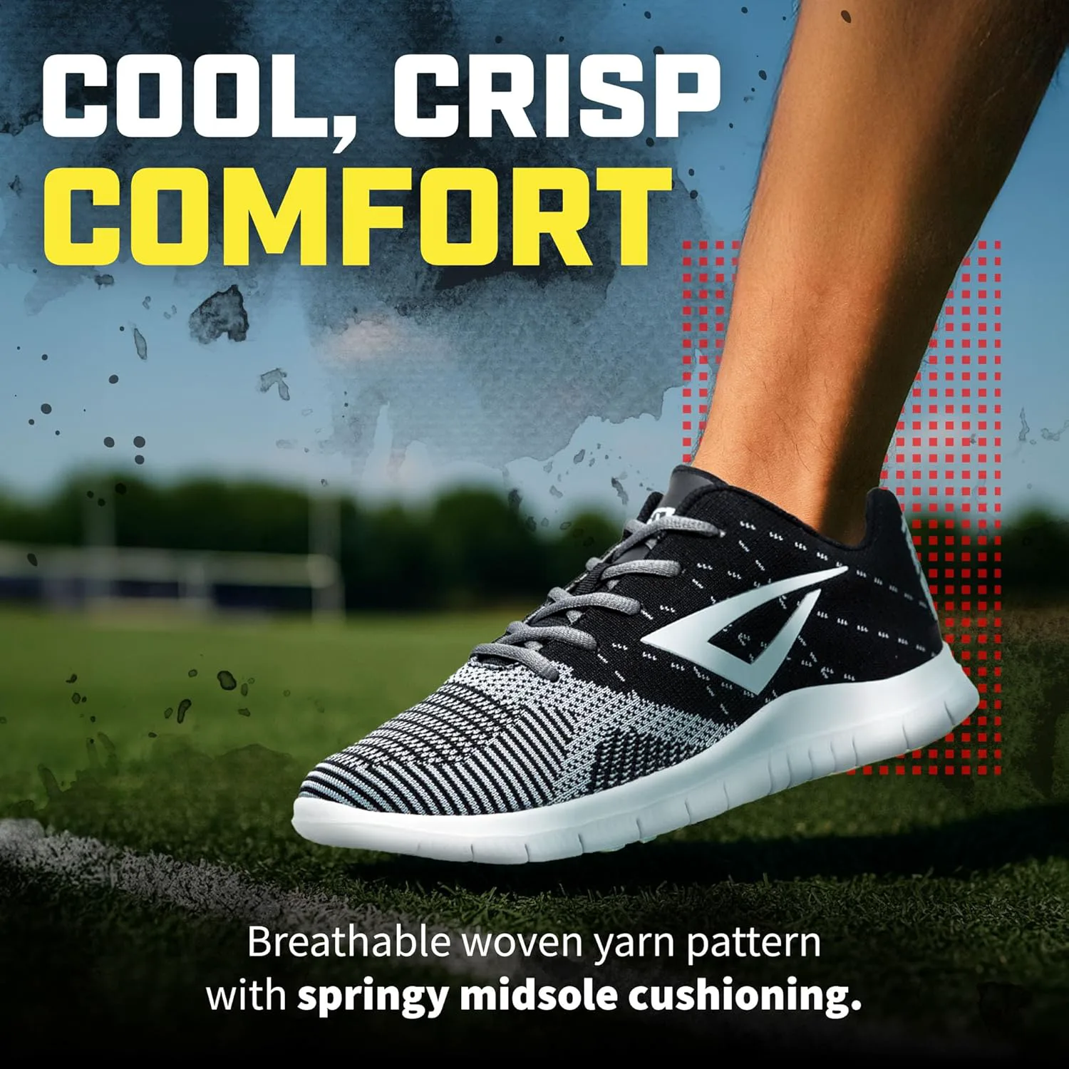 

3N2 K-NIT Trainer Легкие кроссовки - Дышащие и удобные кроссовки для повседневной ходьбы и бега - Нескользящие, черный