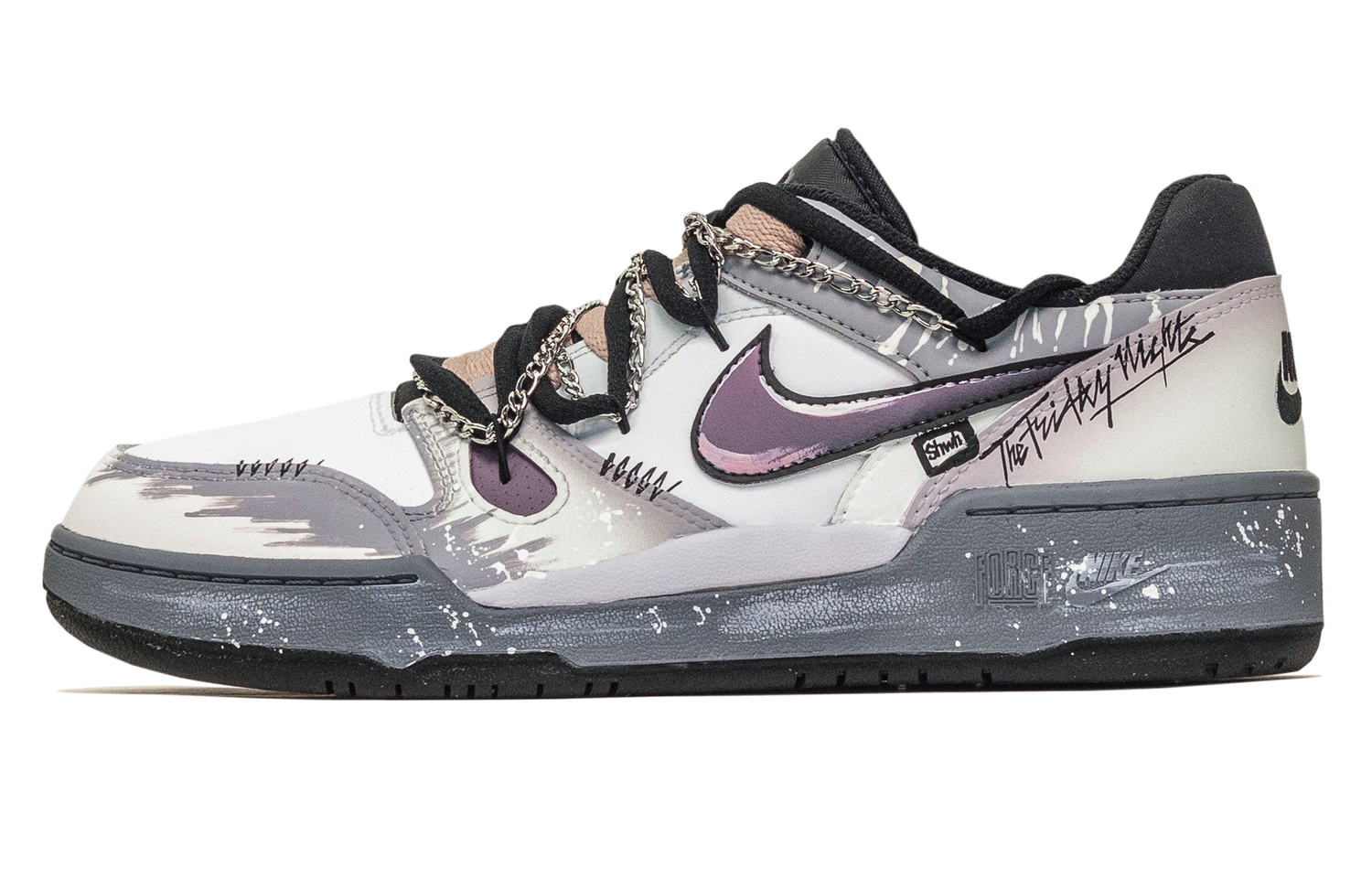 

Full Force Great Journey West, Moon Phantasm Night Abrasion Resistant низкие скейтерские кроссовки мужские Nike, светло-фиолетовый