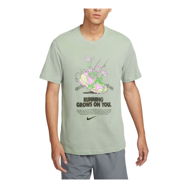 

Футболка dri fit graphic running t shirt asia sizing Nike, зеленый