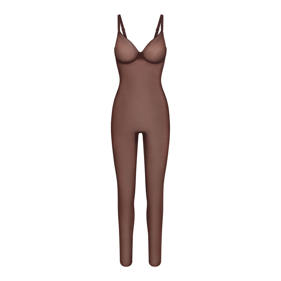 

Комбинезон на косточках SKIMS Simply Bare, цвет Cocoa