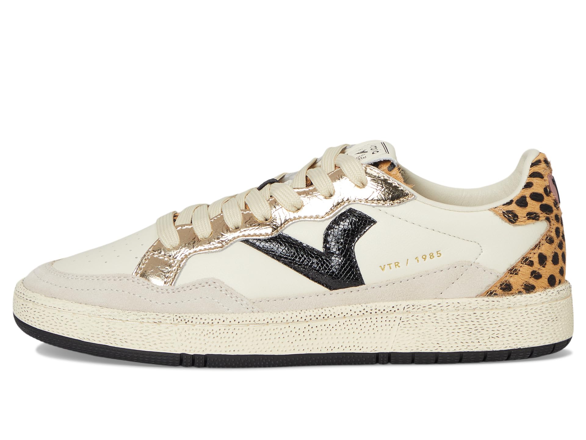 Кроссовки victoria Smash Leather Metallic And Animal, цвет Crema — фото 4