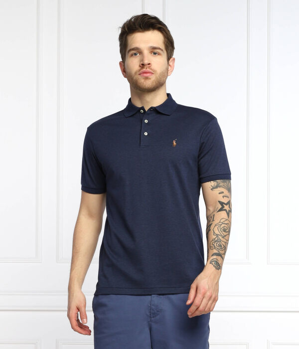 

Рубашка поло Custom slim fit Polo Ralph Lauren, синий