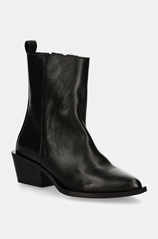 Женские ботильоны Steve Madden с острым носком из натуральной кожи, черный