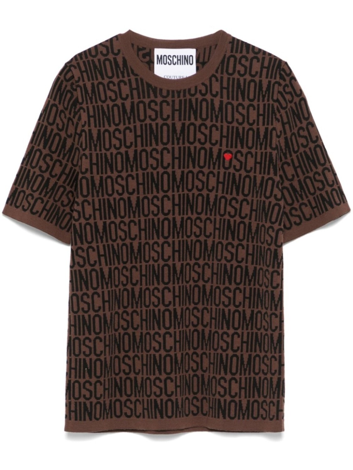 

Футболка с логотипом Moschino, коричневый