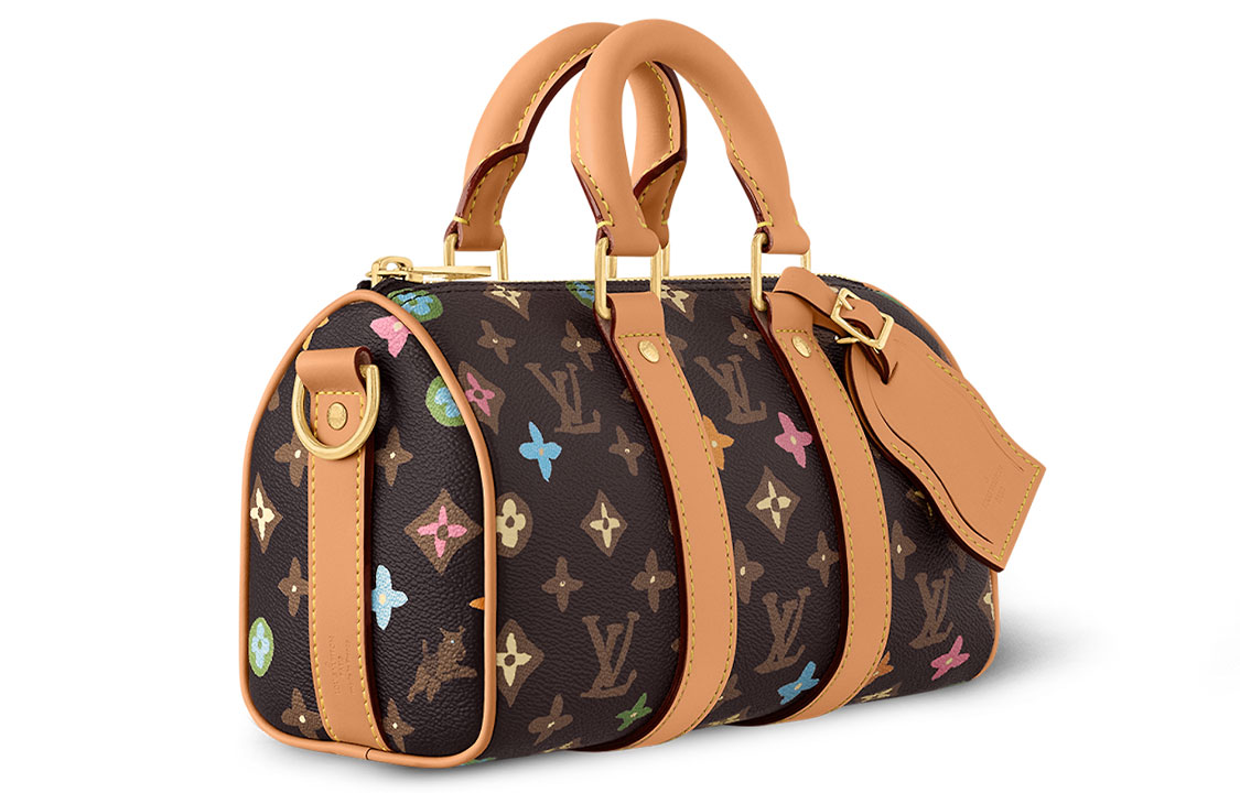 Keepall Bandouliere 25 от Tyler The Creator в цвете Chocolate с рельефным монорамом LOUIS VUITTON, basic set (bag+dust bag) — фото 3