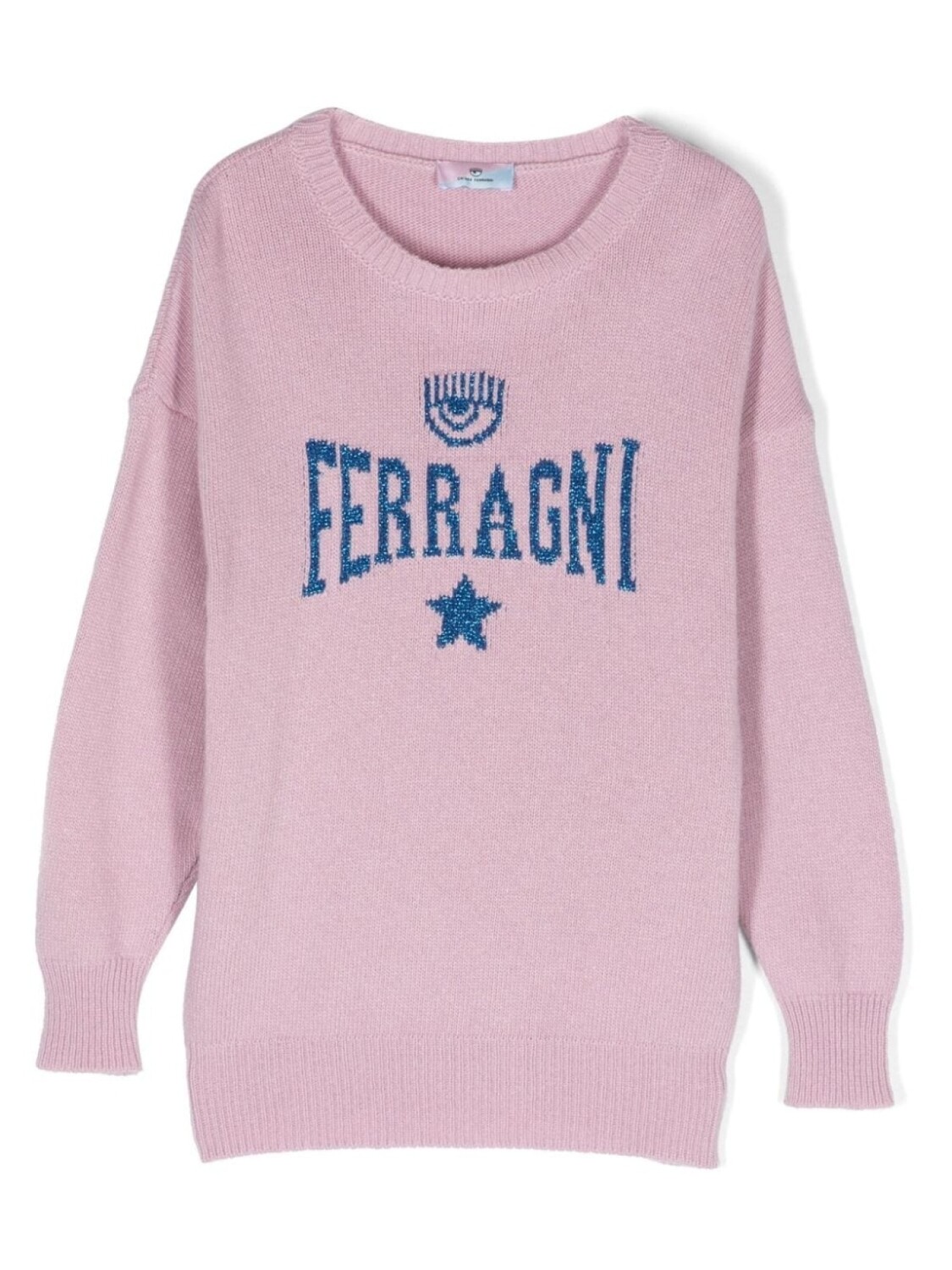 

Толстовка вязки интарсия с логотипом Chiara Ferragni Kids, розовый, Серый, Толстовка вязки интарсия с логотипом Chiara Ferragni Kids, розовый