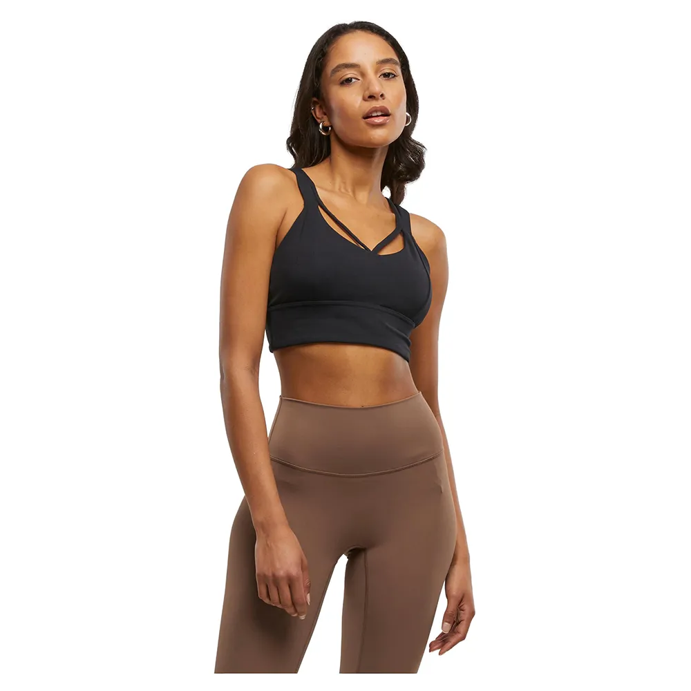 

Спортивный бюстгальтер Urban Classics Crossed sports bra, черный